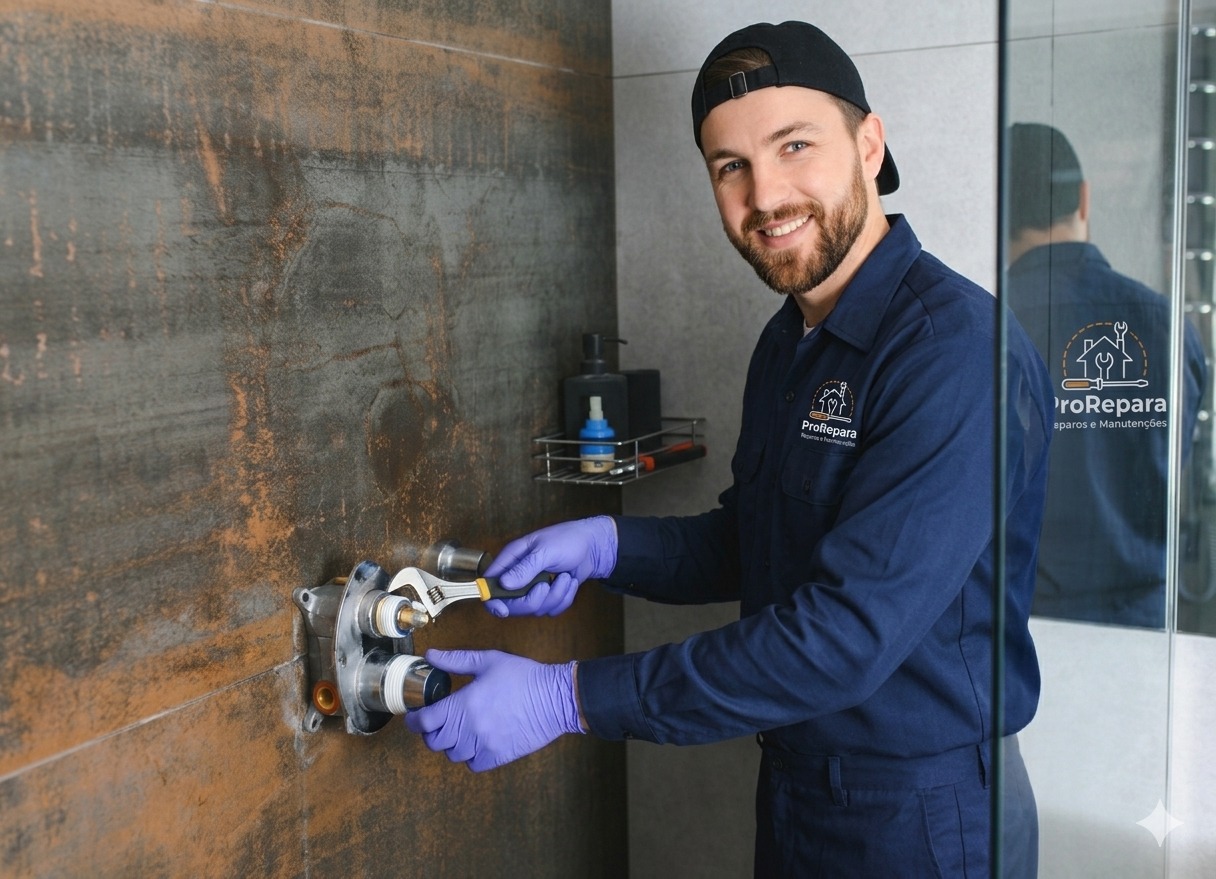 Profissional de manutenção com ferramentas